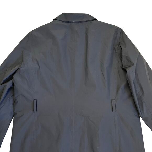 Lands’ End Wmns XL Black Long Trenchcoat Removable Insulation Polyester Read! - Picture 12 of 16